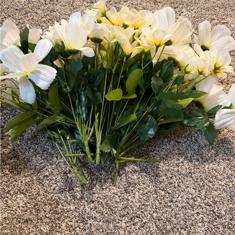 Artificial White and Yellow Floral Bouquet